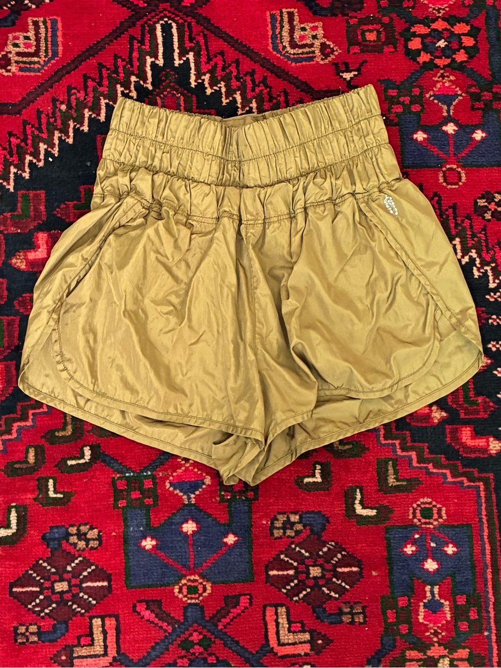 Free People Movement Athletic Running Shorts Olive Green